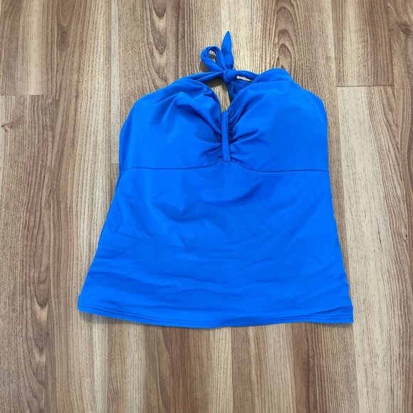 Miraclesuit Other - Miraclesuit Woman's Blue Halter Tankini Swim Beach Summer Top Sz 12D